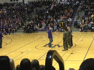 Stampede holds pep assembly for undefeated football team