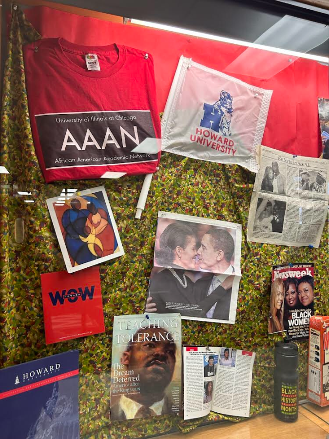 Black History display at Rolling Meadows High School